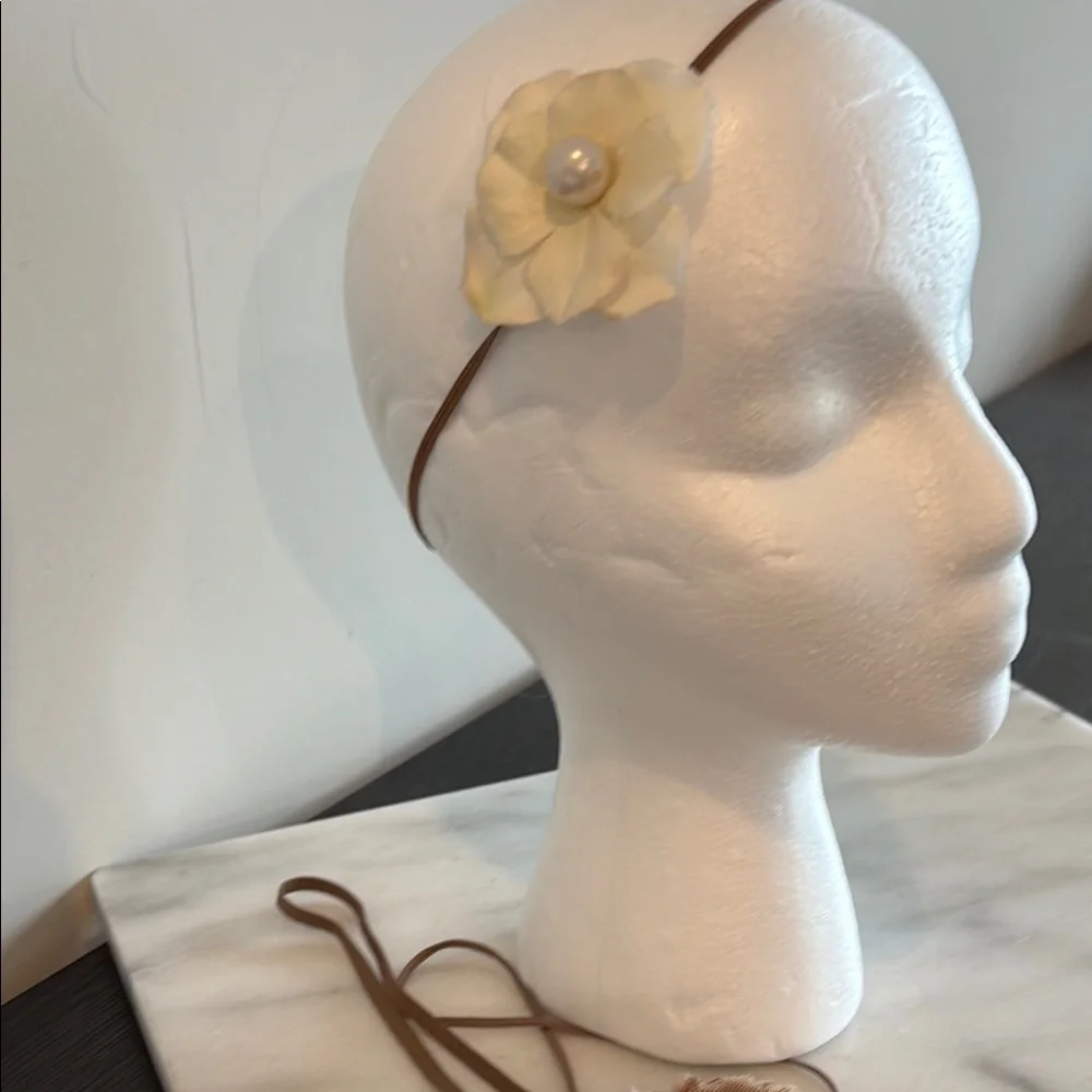 Rustic Cream and Brown Floral Hair Accessories